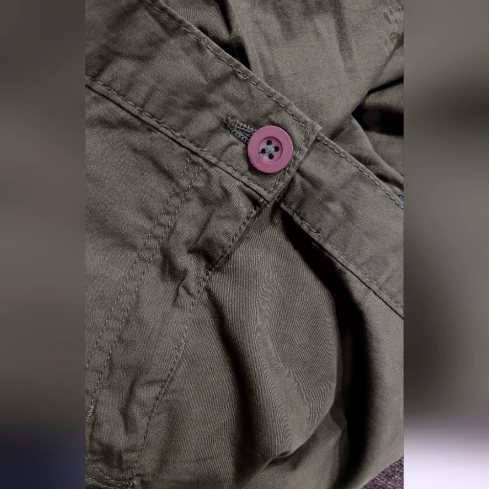 Anthology Cargo Short Pants Plus Size Women's 28 Army Green Lightweight - NWOT - Picture 5 of 10